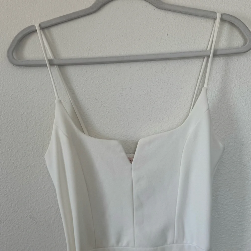 Blue Blush White Ruffled Wrap Dress Sleeveless S Small - Picture 3 of 10